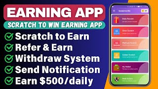 How to make Scratch to Win App  Make Reward Earning App  how to create earning app android studio [upl. by Constantino]