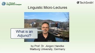 SYN010  Linguistic MicroLectures Adjuncts [upl. by Dressler]