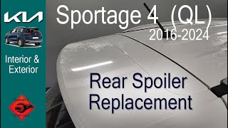 Kia Sportage 4 QL  Rear Spoiler Replacement [upl. by Eldwen]