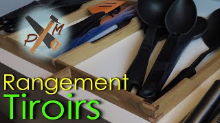 Episode 22 Rangement tiroir cuisine  Gain de place  En bois massif et cuivre  bricolage bois [upl. by Enait132]