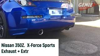 Nissan 350Z X Force Sports Exhaust System  Extractors [upl. by Eiramrebma]