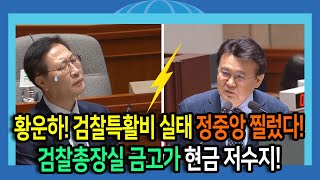 황운하 검찰특활비 실태 정중앙 찔렀다 검찰총장실 금고가 현금저수지 [upl. by Farrel]