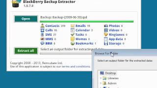 Working with BlackBerry Backup Extractor [upl. by Archangel]