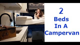 How to Have Two Beds in a Campervan  Vanlife Bed Lift System [upl. by Sladen]