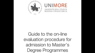 University of Modena  UNIMORE  Registration amp Application Process 2024 [upl. by Naedan]