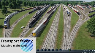 Transport fever 2  building the rail layout of a massive freight yard [upl. by Andrien]