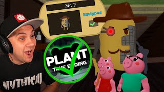 THE TRUE STORY OF PIGGY  PLAYING AS MR P  Roblox Piggy [upl. by Ecnedurp]