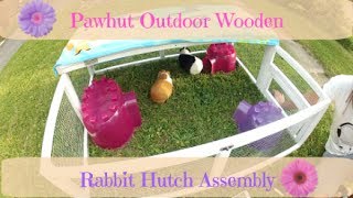 Pawhut Outdoor Wooden Rabbit Hutch Assembly GoPro [upl. by Hudis]