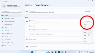 How to Turn Off or On Battery Saver on Windows 10 amp 11  Windows Battery Saver [upl. by Nageam]