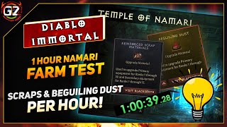 1 Hour Temple of Namari Farm  Testing Scrap amp Dust Average  Diablo Immortal [upl. by Nomar495]