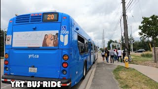 YRT Route 20 Bus Ride From Highway 407 Station To Canadas Wonderland [upl. by Heisser]