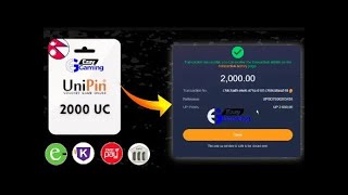 Reedem 2000UC into your UniPin Wallet 2024  How To Buy UniPin Voucher in Nepal 2024  unipin Nepal [upl. by Neelrihs]