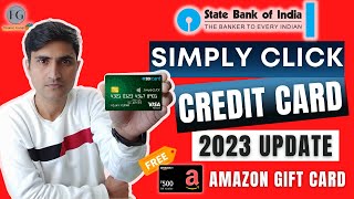 SBI Simply Click Credit Card  Benefits Charges  Amazon Gift Voucher Details 2023 Update [upl. by Cahra220]