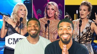 Every Single Carrie Underwood CMT Music Awards Win 🏆 REACTION [upl. by Aynahs855]