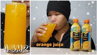 ASMR  Drink TEPPY Orange juice drink cold with ice cool and refreshing  NO TALKING [upl. by Vullo954]