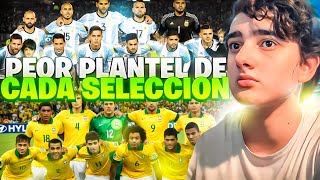 EL PEOR PLANTEL DE CADA SELECCIÓN DE SUDAMERICA Y MEXICO EN LOS ULTIMOS AÑOS  REACCION BILLONARIO [upl. by Eniffit]