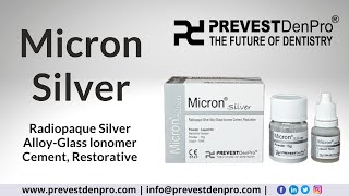 Micron Silver Radiopaque Silver AlloyGlass Ionomer Cement  Restorative  Prevest DenPro [upl. by O'Mahony]