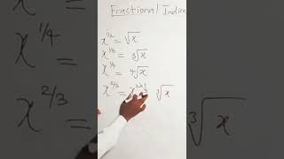 Fractional Indices Explained 2 roots maths indices fractionalindices [upl. by Anette925]