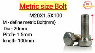 BSW amp Metric bolts TPI amp thread pitch Calculation  Bolt Size specificationScrew Pitch gauge [upl. by Relyc]