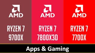 RYZEN 7 9700X vs RYZEN 7 7800X3D vs RYZEN 7 7700X [upl. by Bronwyn]