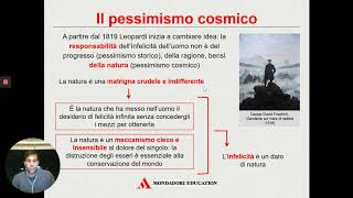 Giacomo Leopardi  Pessimismo storico e cosmico teoria del piacere teoria del vago e indefinito [upl. by Adriena]