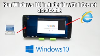 Run Windows 10 in Android Phone with Internet Connection Using Limbo PC Emulator [upl. by Estevan]