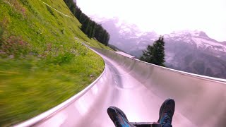 Oeschinensee Alpine Coaster  4K  Switzerland [upl. by Irena810]