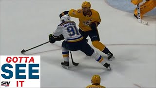 GOTTA SEE IT Tarasenko Burns Predators Completes Hat Trick In OT [upl. by Jenna]