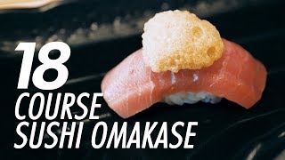 Best 18Course Sushi Omakase in Singapore [upl. by Ardme139]