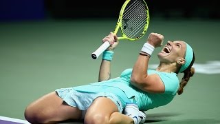 Svetlana Kuznetsova vs Karolina Pliskova  2016 WTA Finals Singapore Highlights [upl. by Kcolttam]