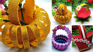 Beautiful craft ideas  Beautiful Paper Basket Making at Home  DIY crafts to decorate your room [upl. by Wurst]