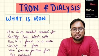 What is Role of IRON Cause of low IRON in dialysis dialysate  RRB Dialysis Technician classes [upl. by Ardnnaed799]