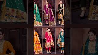 Paithani Salwar Suit StitchedFabric Soft Silk Material Size LXLDupata23 MeterPrice 1550 [upl. by Oiled]