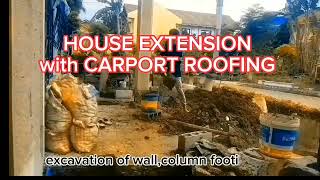 HOUSE EXTENSION with CARPORT ROOFING N  HOMEWORK [upl. by Lauer]