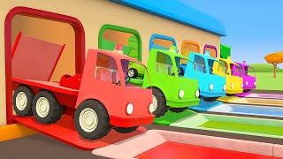 Learn colors with colored tow trucks for kids Helper cars cartoons for kids Animation for kids [upl. by Garrison]