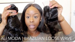 Affordable Brazilian Hair  Aliexpress Ali Moda Unboxing  Initial Review [upl. by Reve]