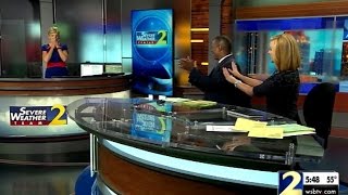 Channel 2 Meteorologist Karen Minton drawn to tears after tribute video  WSBTV [upl. by Baily]