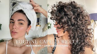 Routine lavaggio capelli ricci  styling [upl. by Bravin]