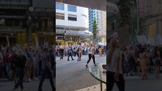 Shorts Police Presence on Brisbane City Protest antilockdown antimaskwearing antiCOVIDvax [upl. by Anaihs]