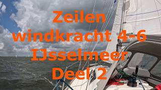 Zeilen met Jeanneau 33i bij Windkracht 46 op het IJsselmeer [upl. by Beckerman373]