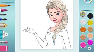 Frozen Elsa Anna Olaf Boyama  Coloring Elsa Anna Olaf [upl. by Gomar]