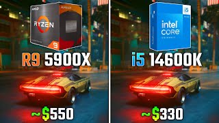 RYZEN 9 5900X vs INTEL i514600K  Test in 6 Games [upl. by Oenire]