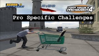 Tony Hawks Pro Skater 4 PS2  Pro Specific Challenges [upl. by Peednus]