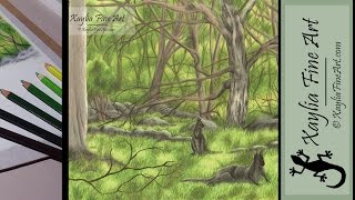 Tutorial how to draw grass in coloured pencils [upl. by Siravaj6]