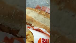 burger 🍔King chicken sandwich 🥪 combo with fries 🍟 only 399 😋 [upl. by Deppy]