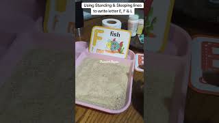 Pre Writing Skills for kids Writing letters with standing and sleeping lines [upl. by Ferro]