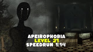 Roblox Apeirophobia Chapter 2 Level 21 Speedrun 114 Solo [upl. by Jehias880]