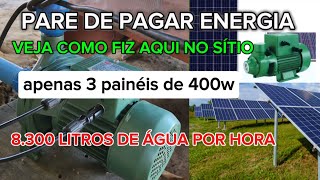 ECONOMIZE DINHEIRO BOMBA SOLAR LIGADA DIRETO NA PLACA IDEAL PARA SÍTIO FAZENDA OU CHÁCARA [upl. by Atrebor]