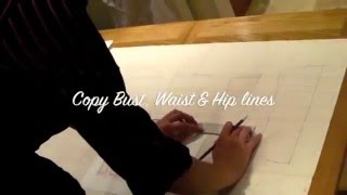 How To Scale Up Corset Patterns From The Compendium  Time Lapse [upl. by Rolandson]