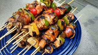 Pork Kabobs on Cast Iron Griddle [upl. by Harrus]